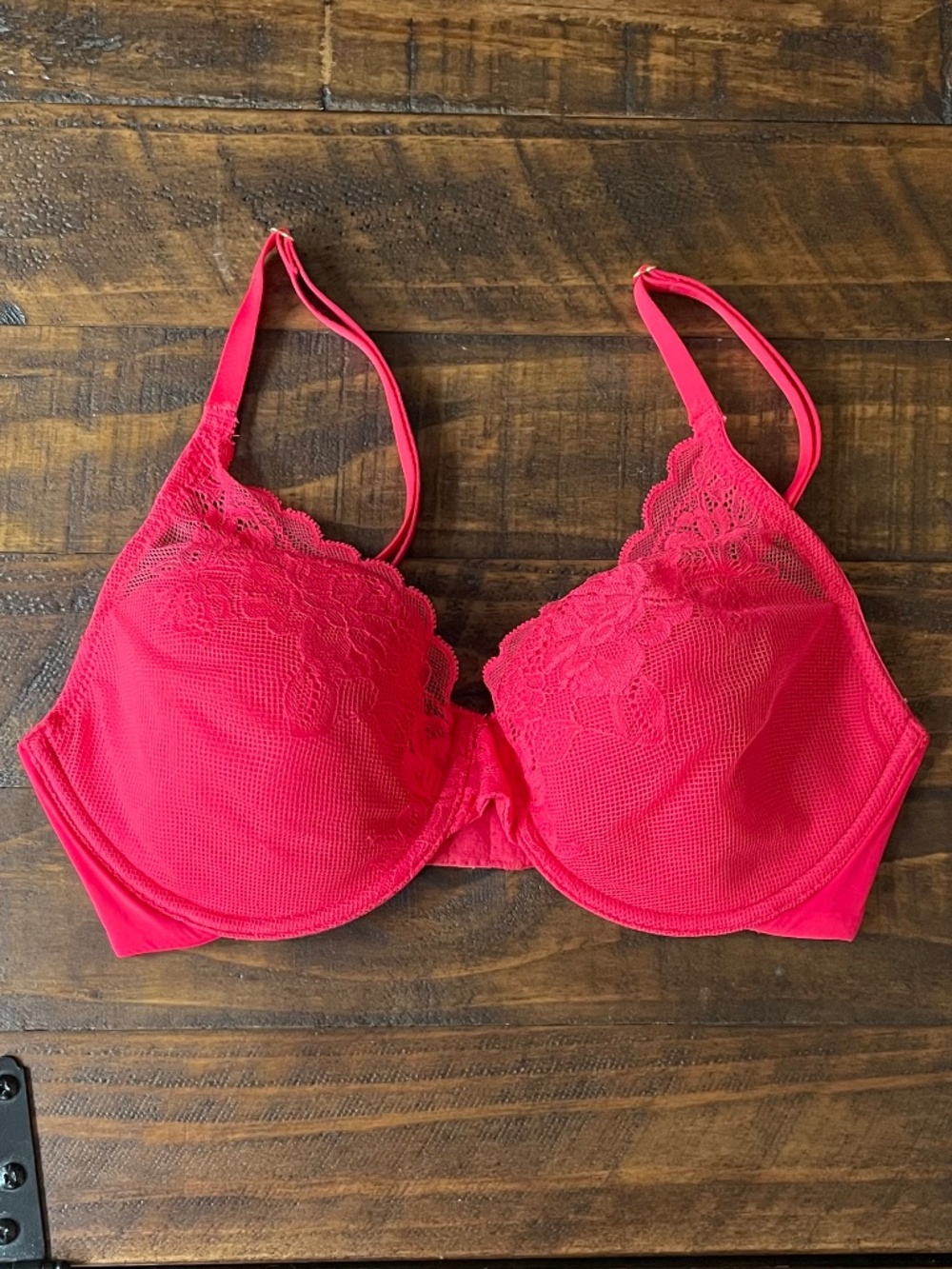 Natori Red Lace Underwire Bra 32DD
